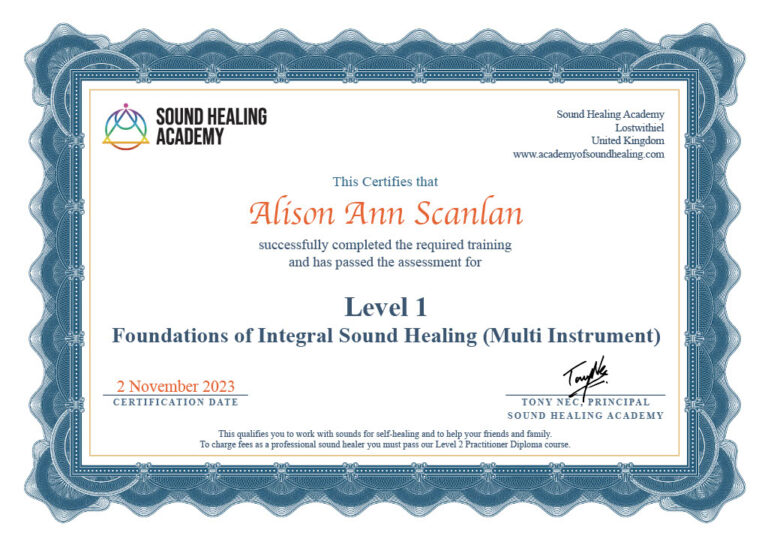 Sound Healing Academy Qualification